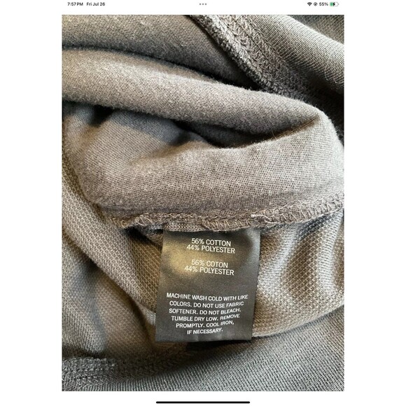 New Era Women’s 1/2 Zip Mock Neck Long Sleeve Mild Cropped Sweatshirt Gray Sz M - Picture 7 of 7